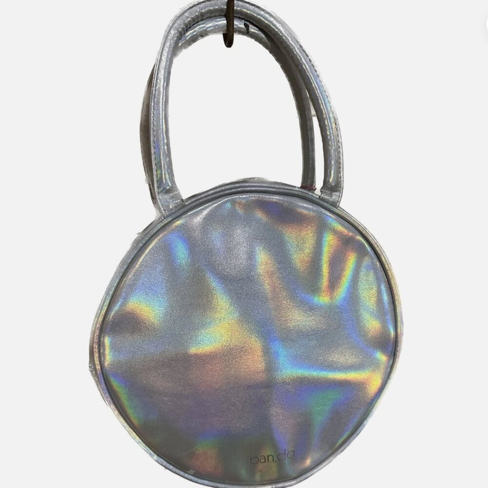 NWOT BAN.DO A GIRL’s GOTTA EAT INSULATED HOLOGRAM LUNCH BAG SILVER
